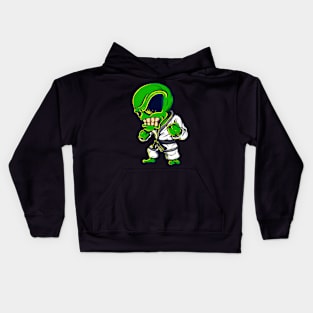 Karate Alien Retro Aliens Art Kids Hoodie